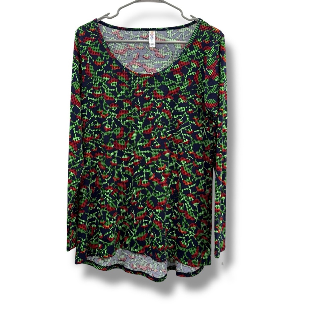 LuLaRoe NWT Lynnae Long Sleeve Tunic Top Women’s Size‎ Medium Multicolor Print